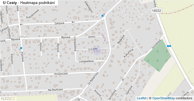U Cesty - mapa podnikání