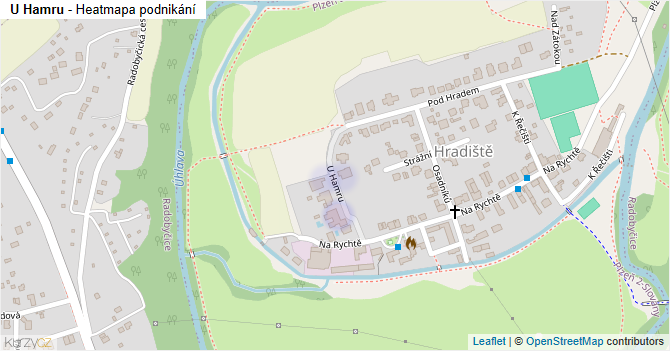 U Hamru - mapa podnikání
