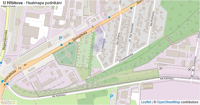 U Hřbitova - mapa podnikání