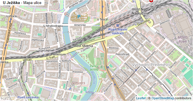 U Ježíška - mapa ulice