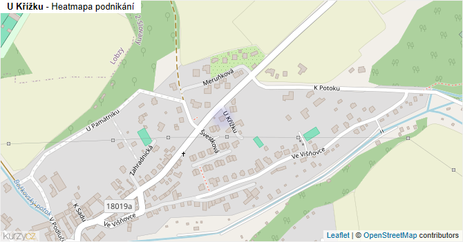 U Křížku - mapa podnikání