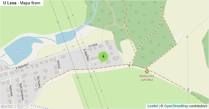U Lesa - mapa firem