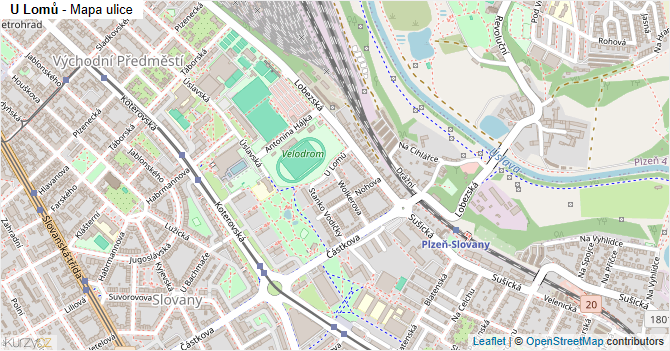 U Lomů - mapa ulice