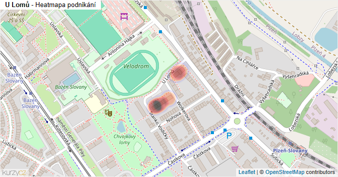 U Lomů - mapa podnikání