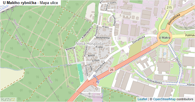 U Malého rybníčka - mapa ulice