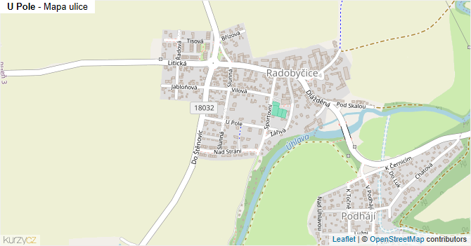 U Pole - mapa ulice
