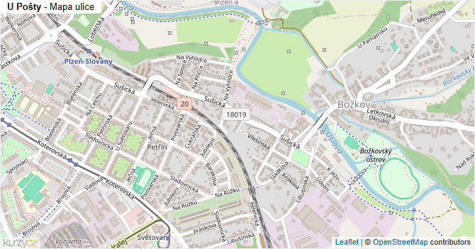 U Pošty - mapa ulice