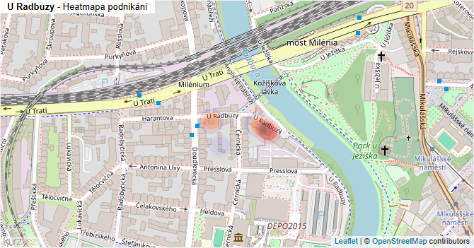 U Radbuzy - mapa podnikání