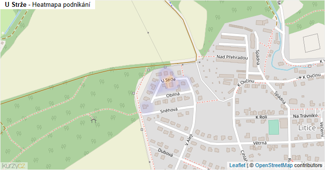 U Strže - mapa podnikání