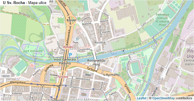 U Sv. Rocha - mapa ulice