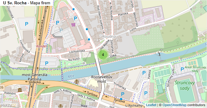 U Sv. Rocha - mapa firem