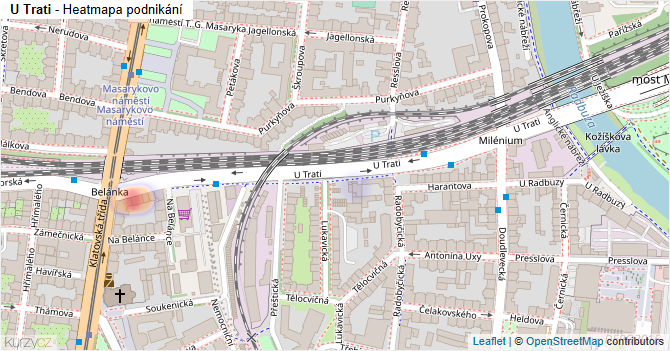 U Trati - mapa podnikání