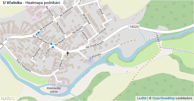 U Včelníku - mapa podnikání