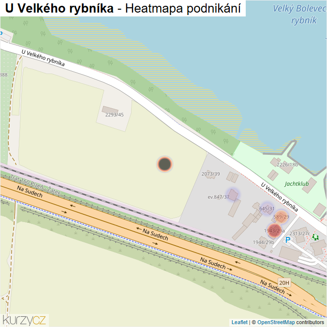 Mapa U Velkého rybníka - Firmy v ulici.