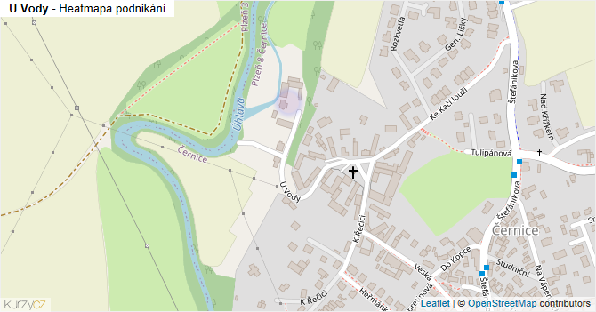 U Vody - mapa podnikání