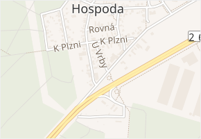 U Vrby v obci Plzeň - mapa ulice