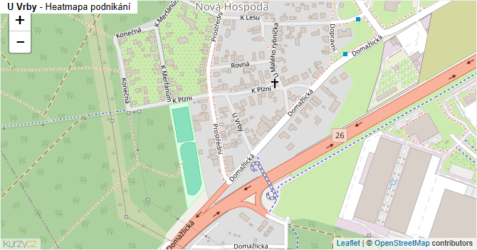 U Vrby - mapa podnikání