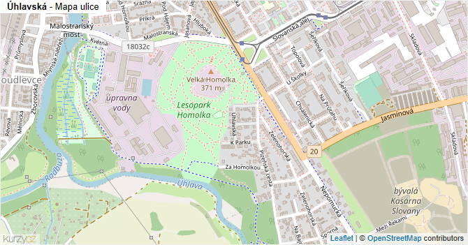 Úhlavská - mapa ulice