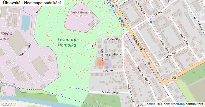 Úhlavská - mapa podnikání