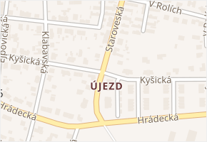 Újezd v obci Plzeň - mapa části obce