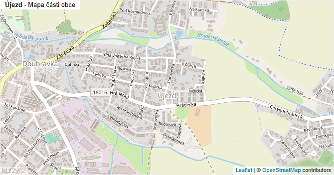 Újezd - mapa části obce