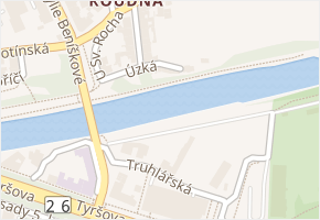 Úzká v obci Plzeň - mapa ulice