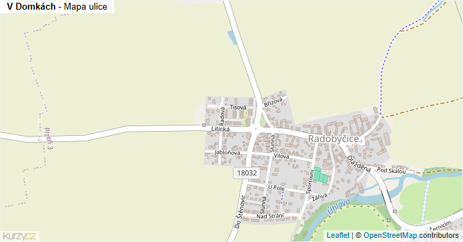 V Domkách - mapa ulice