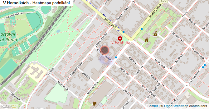 V Homolkách - mapa podnikání
