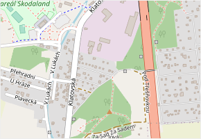 V Kolonii v obci Plzeň - mapa ulice