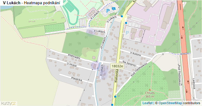 V Lukách - mapa podnikání