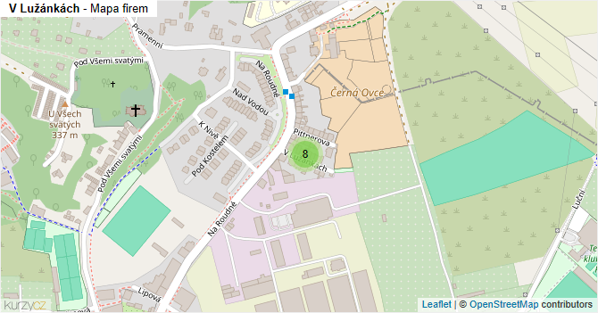 V Lužánkách - mapa firem