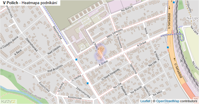 V Polích - mapa podnikání