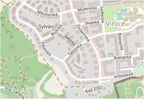 Valtická v obci Plzeň - mapa ulice