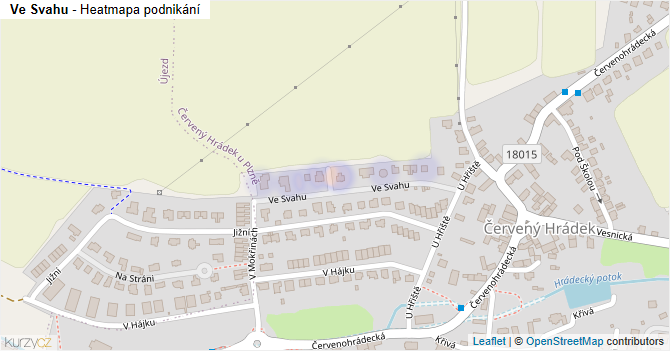 Ve Svahu - mapa podnikání