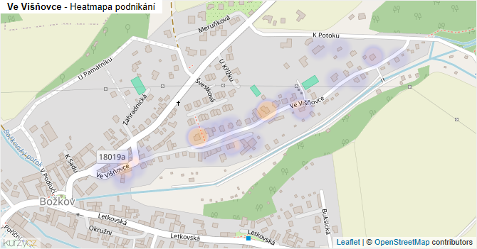 Ve Višňovce - mapa podnikání