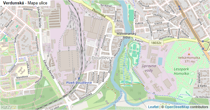 Verdunská - mapa ulice