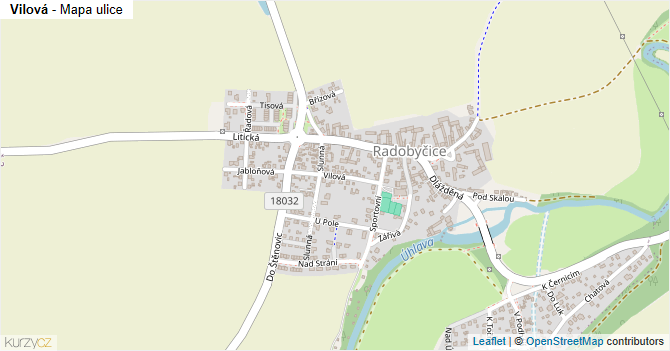 Vilová - mapa ulice