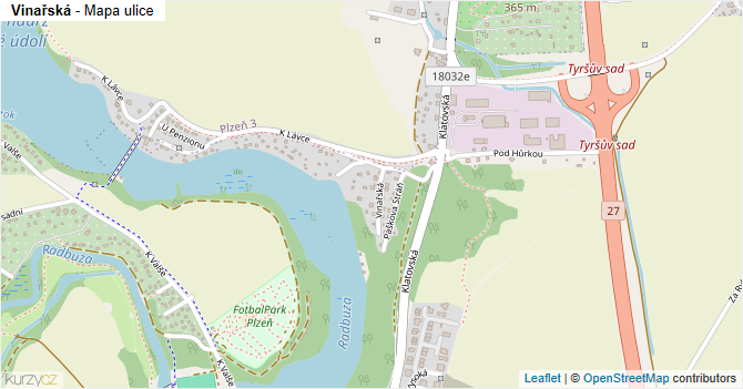 Vinařská - mapa ulice