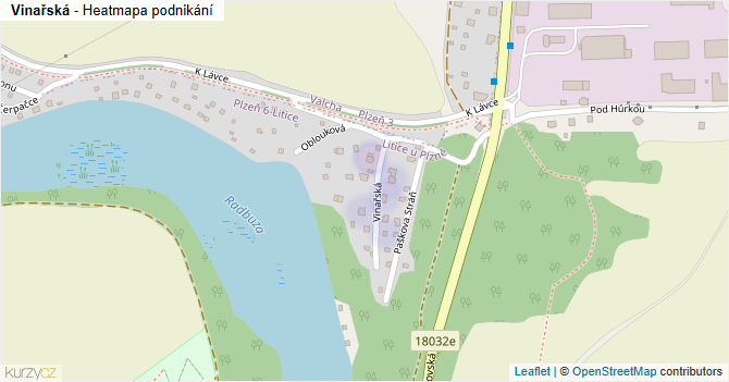 Vinařská - mapa podnikání