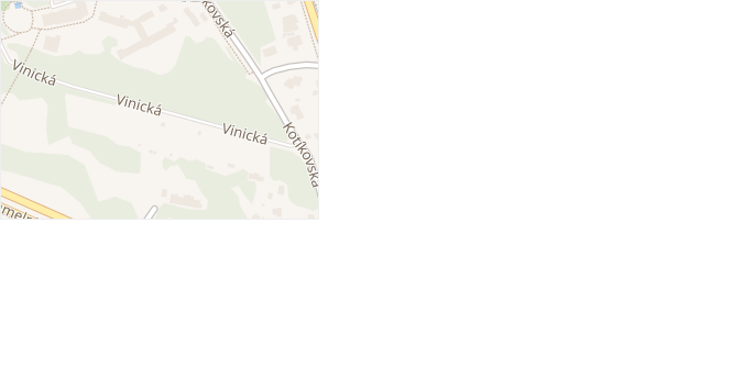 Vinická v obci Plzeň - mapa ulice