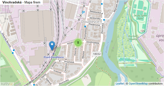 Vinohradská - mapa firem