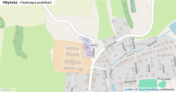 Vlkýšská - mapa podnikání