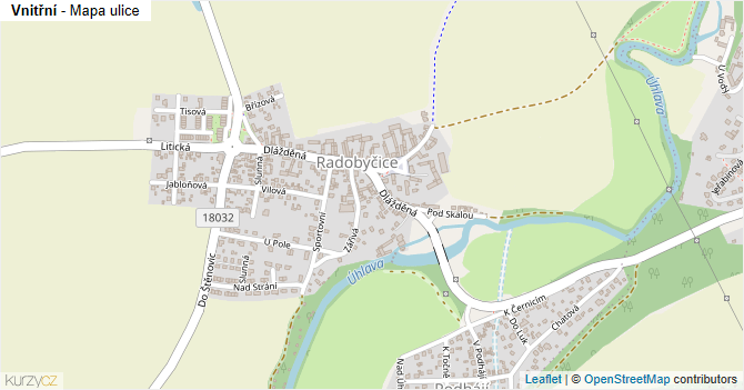 Vnitřní - mapa ulice