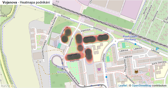 Vojanova - mapa podnikání