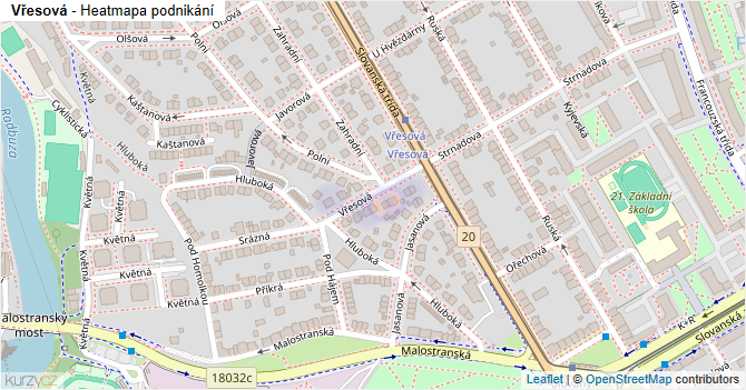 Vřesová - mapa podnikání
