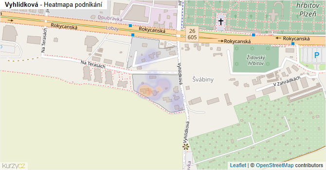 Vyhlídková - mapa podnikání