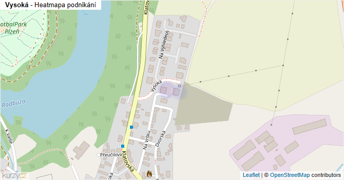 Vysoká - mapa podnikání
