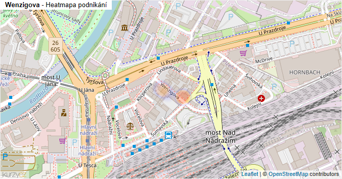Wenzigova - mapa podnikání