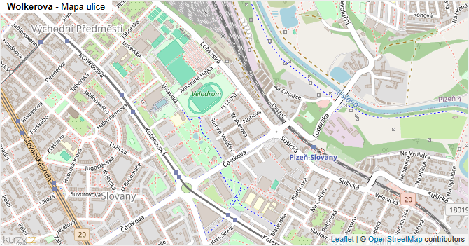 Wolkerova - mapa ulice