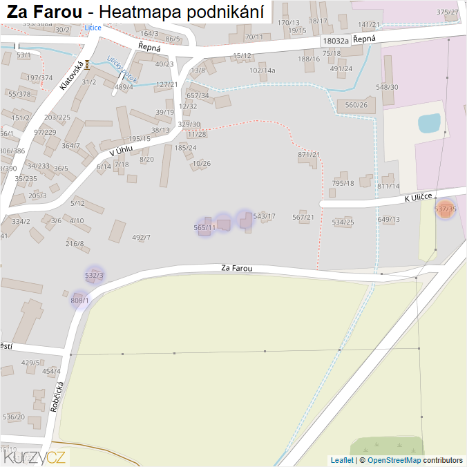 Mapa Za Farou - Firmy v ulici.